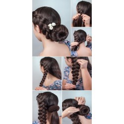 Hair Donut - vycpávka do drdolu černá velká BD002b