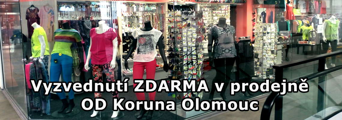 Vyzvednutí zdarma v prodejně OD Koruna Olomouc