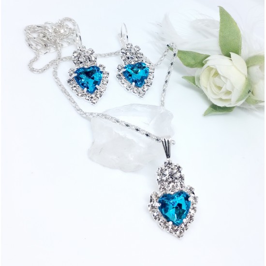 Komplet šperků  Blue se zirkony KZ011