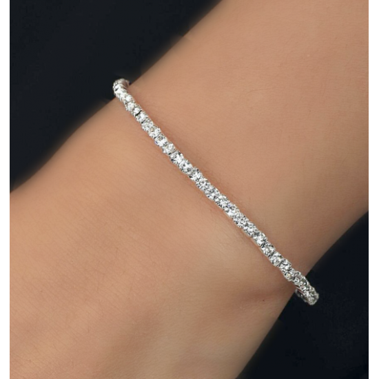 Anita – stříbrný zirkonový náramek jemný NR06