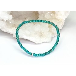 Náramek Beáta perličkový jemný modro-zelený NR08