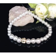 Náramek Aurélia perličkový bílý NR5