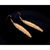 Náušnice lístky zlaté Na080a