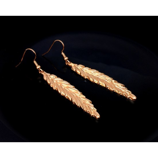 Náušnice lístky zlaté Na080a