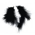 Náušnice peříčka černá NA003