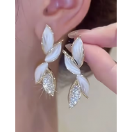 Náušnice lístky zlaté Na022