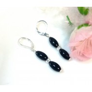 Náušnice perličkové Black Na133