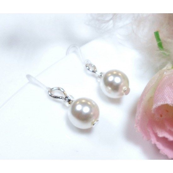 Náušnice hypoalergenní perličky NAH04a