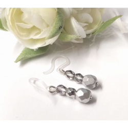 Náušnice hypoalergenní stříbrné krystalky NAH015
