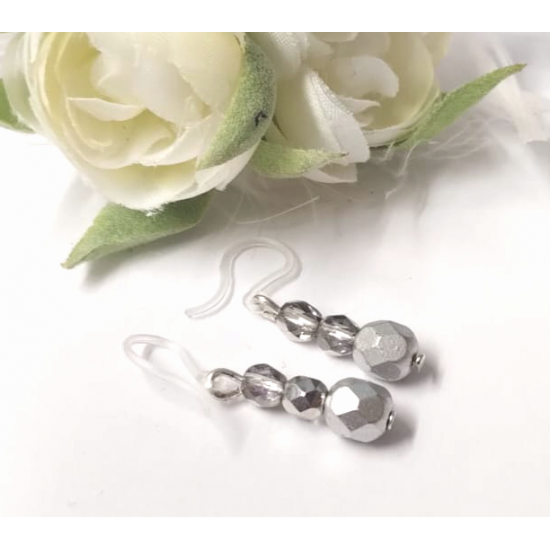 Náušnice hypoalergenní stříbrné krystalky NAH015