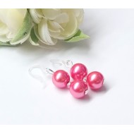 Náušnice hypoalergenní perličkové růžové NAH03