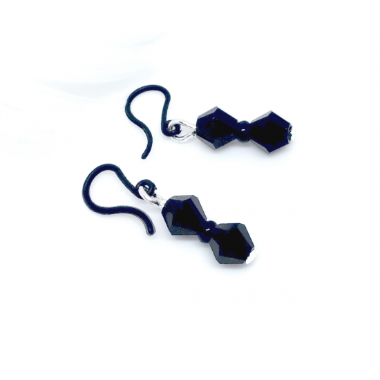 Náušnice hypoalergenní Krystal černé NAH013