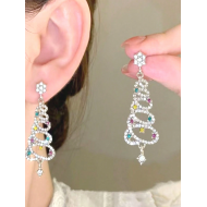 Náušnice  vánoční stromečky NA154