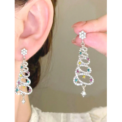 Náušnice  vánoční stromečky NA154