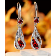 ART náušnice červené NA028