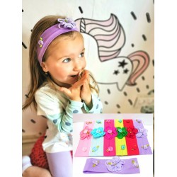 Čelenka do vlasů elastická látková dětská C078