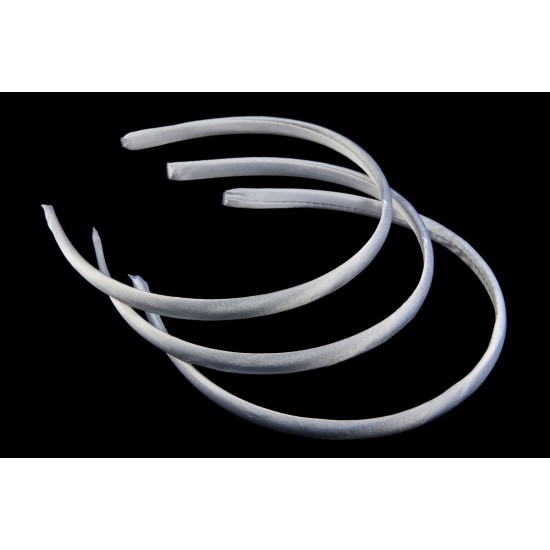 Čelenka do vlasů dětská Lili saténová bílá C008b