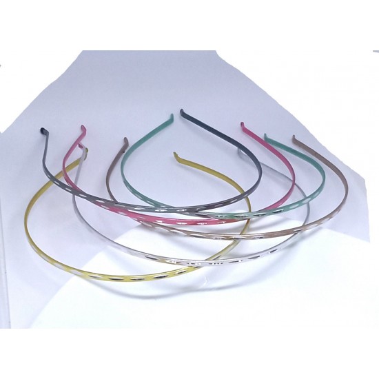 Čelenka do vlasů tenká kovová metalická C586