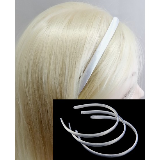 Čelenka do vlasů dětská Lili saténová bílá C008b