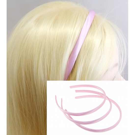 Čelenka do vlasů dětská Lili saténová růžová C008a