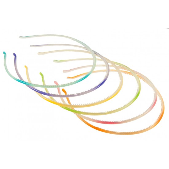 Alice čelenka do vlasů tenká duhovaná  (0.5 cm) C109D