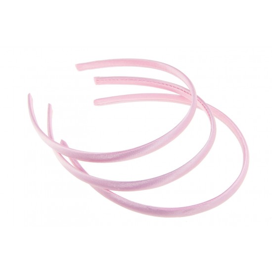 Čelenka do vlasů dětská Lili saténová růžová C008a