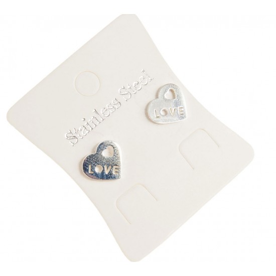 Náušnice srdíčka nerez. ocel  BCH005