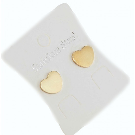 Náušnice srdíčka nerez. ocel zlaté BCH009