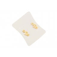 Náušnice houslový klíč nerez. ocel zlaté BCH023A