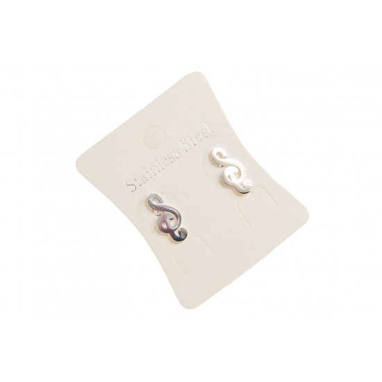 Náušnice houslový klíč nerez. ocel BCH023