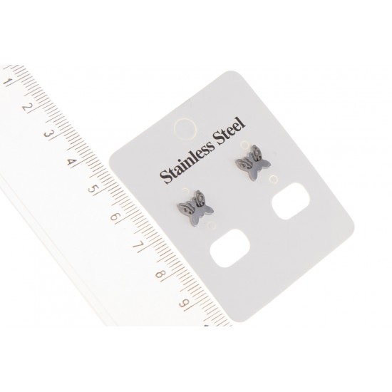 Náušnice motýlci z nerez. oceli BCH25b
