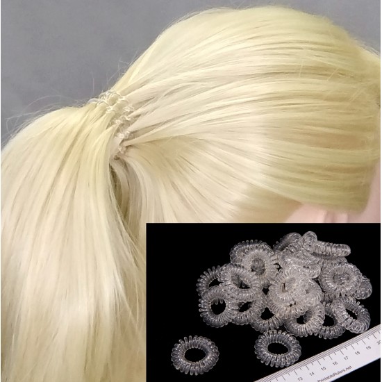 Gumička do vlasů Darina spirála transparentní sada (3ks) G011b