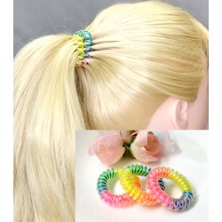 Gumička do vlasů duhová spirála (sada 3ks) G053