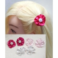 Dětská gumička do vlasů kvítek s perličkami (sada 2ks) G003a