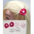 Dětská gumička do vlasů kvítek s perličkami (sada 2ks) G003a