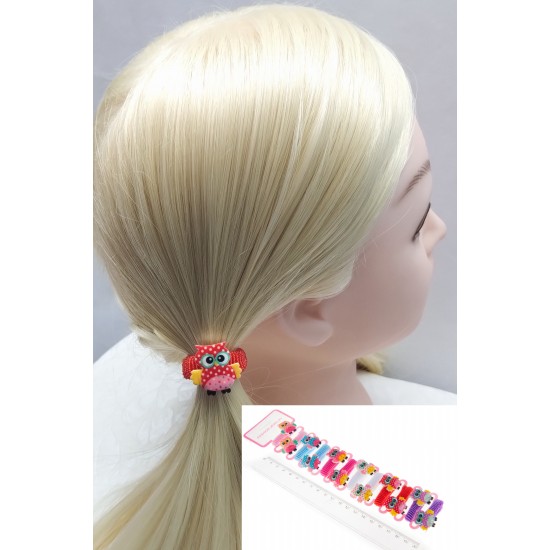 Dětské gumičky do vlasů Sovička sada (2ks) G054