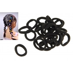 Gumička do vlasů Ariana mini černá (sada 5ks) G301D