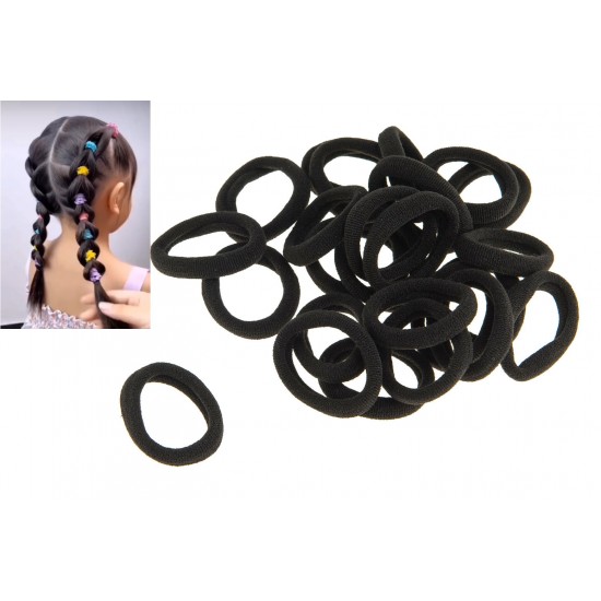 Gumička do vlasů Ariana mini černá (sada 5ks) G301D