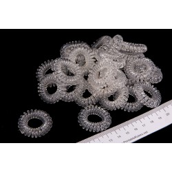 Gumička do vlasů Darina spirála transparentní sada (3ks) G011b