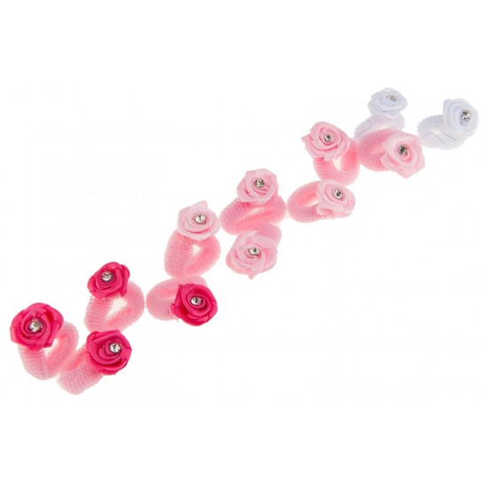 Dětské gumičky do vlasů s růžičkou (sada 2ks) G047