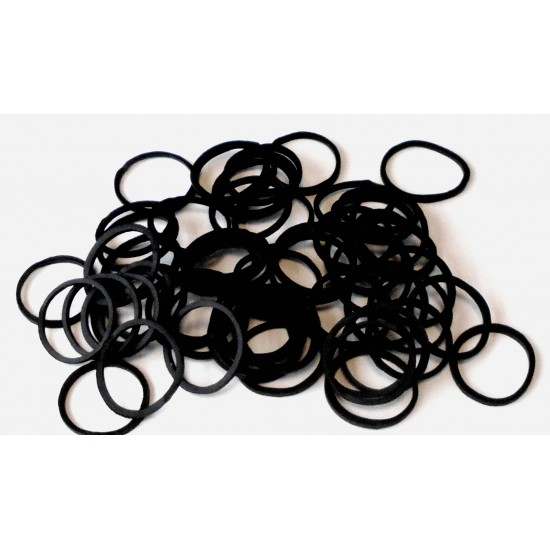 Gumička do vlasů silikonová černá (40ks) G031