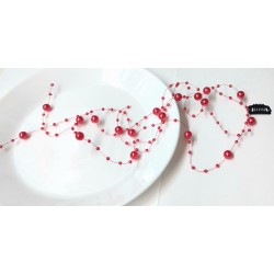 Aplikace do vlasů svatební s červenými perličkami AP11E