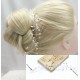 Aplikace do vlasů Amiens svatební postříbřená s perličkami a krystaly dlouhá AP1