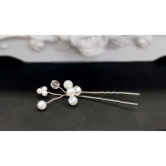 Vlásenka Amanda svatební z krystalů s perličkami BV014