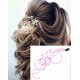 Aplikace do vlasů svatební s růžovými perličkami AP10A