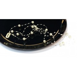 Aplikace do vlasů svatební se smetanovými perličkami AP11A