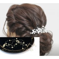 Aplikace do vlasů svatební se smetanovými perličkami AP11A