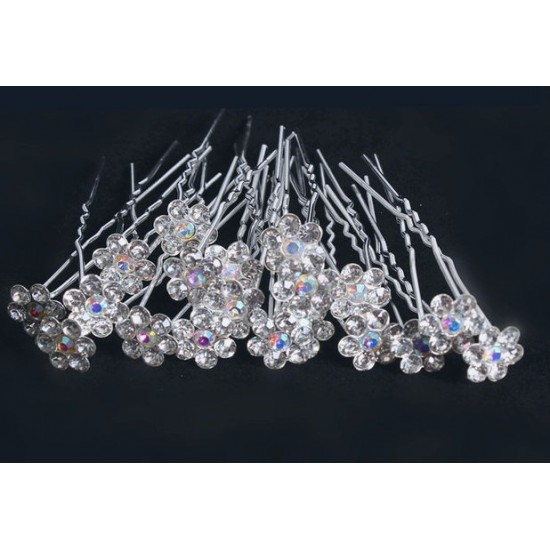 Vlásenka Anet svatební se zirkonovou kytičkou (sada 3ks) Bv001A