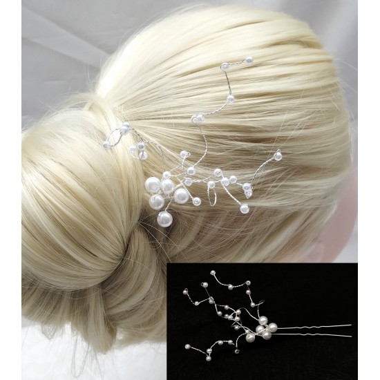 Vlásenka Adelia svatební s perličkami BV012a