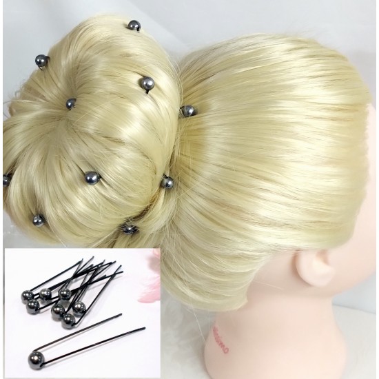 Vlásenka Afrodita s perličkou tmavě šedou (sada 3ks) bv05c